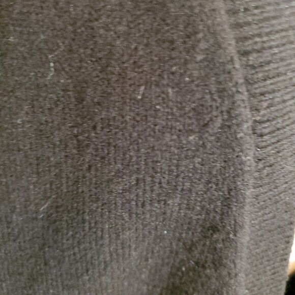 Aritzia Babaton Wool Cashmere Cardigan Sweater Heavyweight Sweater Black Sz 3/L - Picture 4 of 7